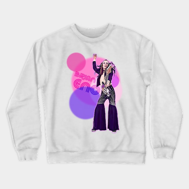 Retro Brian Eno Roxy Fan Design Crewneck Sweatshirt by darklordpug